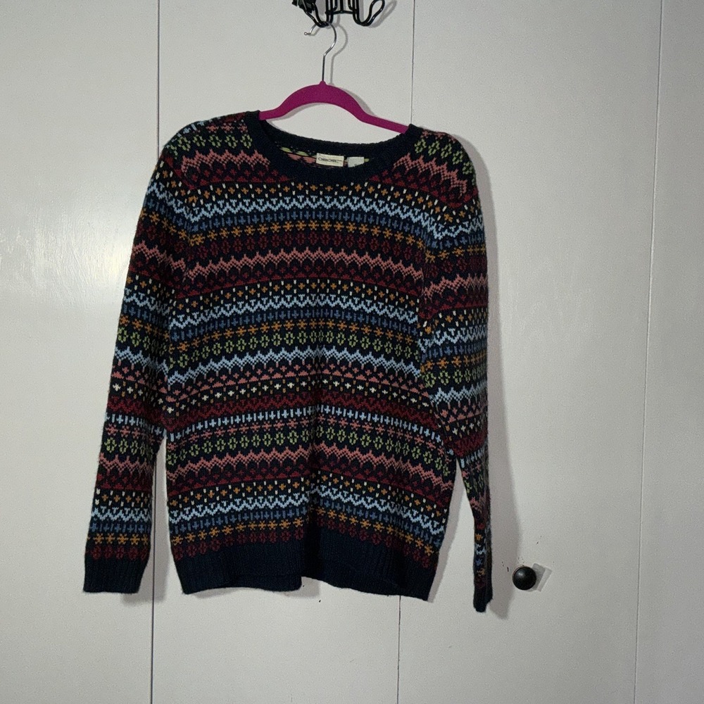 Cherokee Vintage Fair Isle Women's Ski Sweater Size XL 20x25